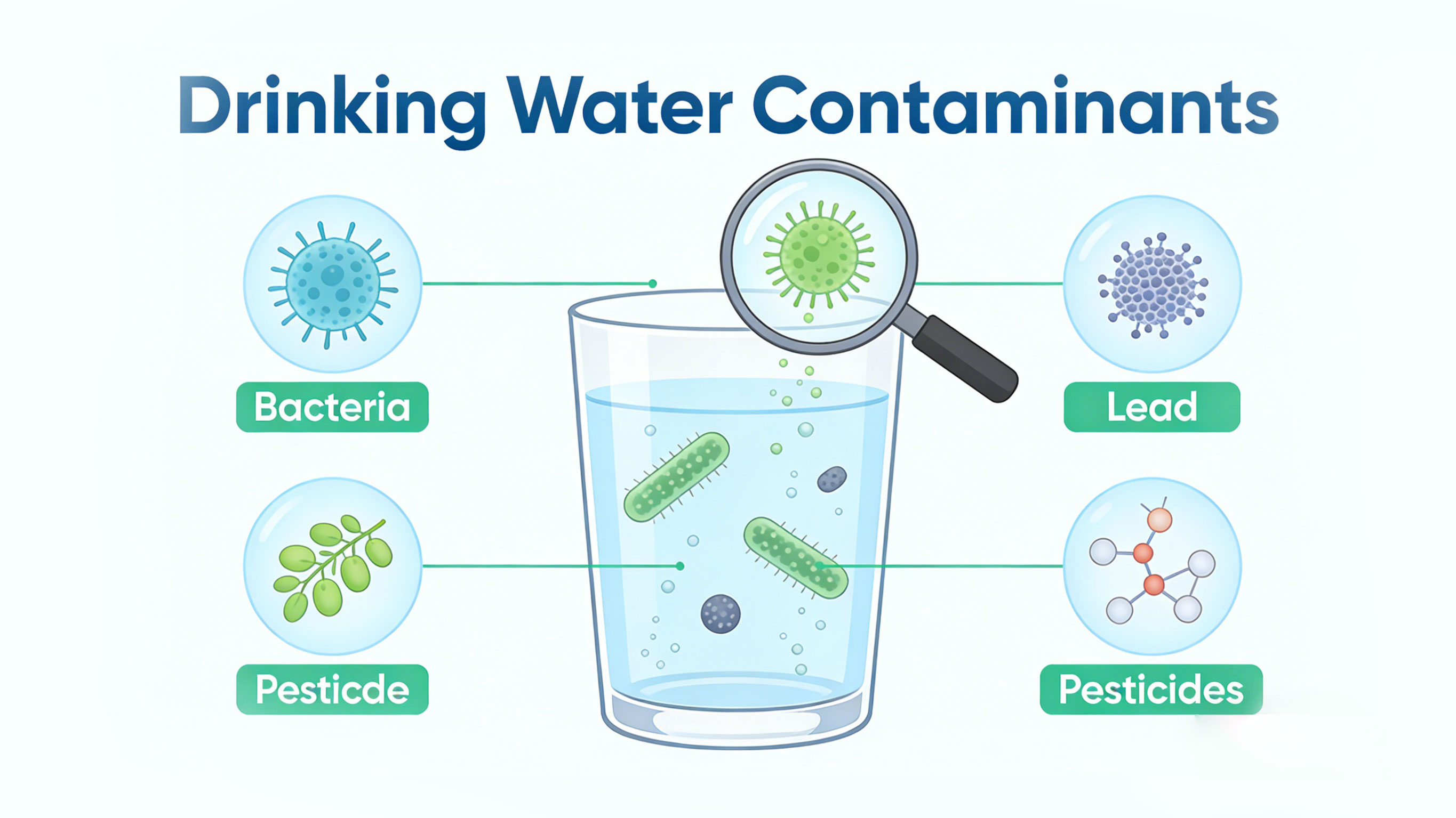 Common Drinking Water Contaminants and UV‑LED Disinfection: How UV Light Kills Bacteria and Protects Water Safety