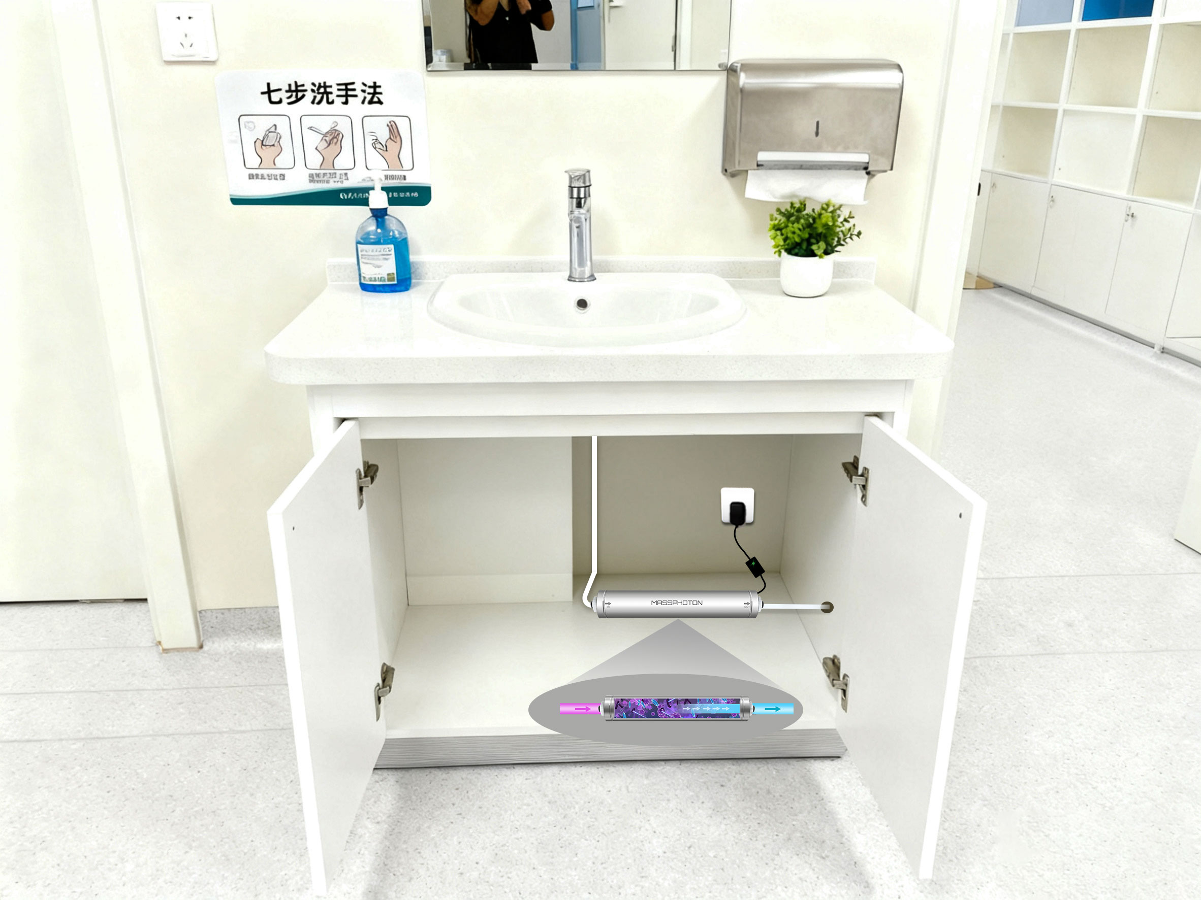 Installation Diagram of Under-Sink UV Filtration System