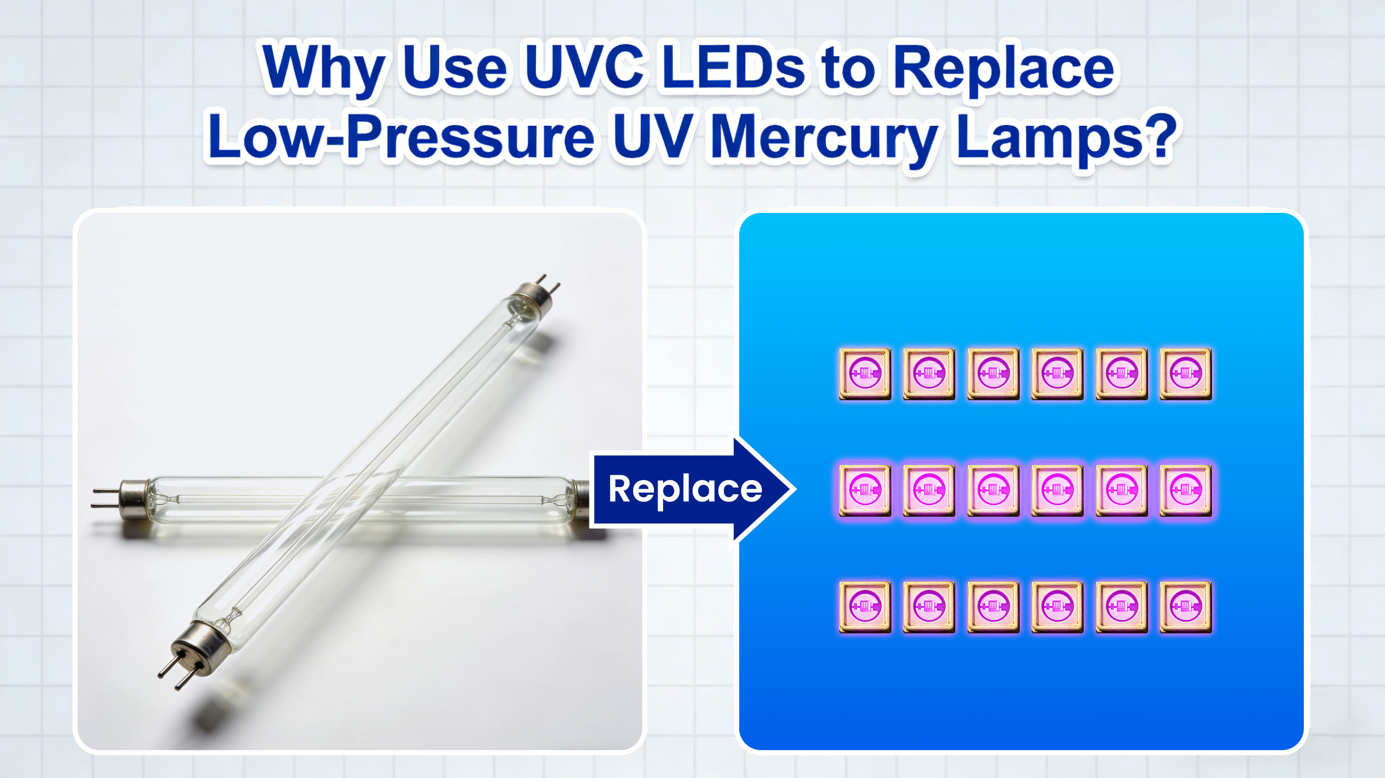 Why Use UVC LEDs to Replace Low-Pressure UV Mercury Lamps?